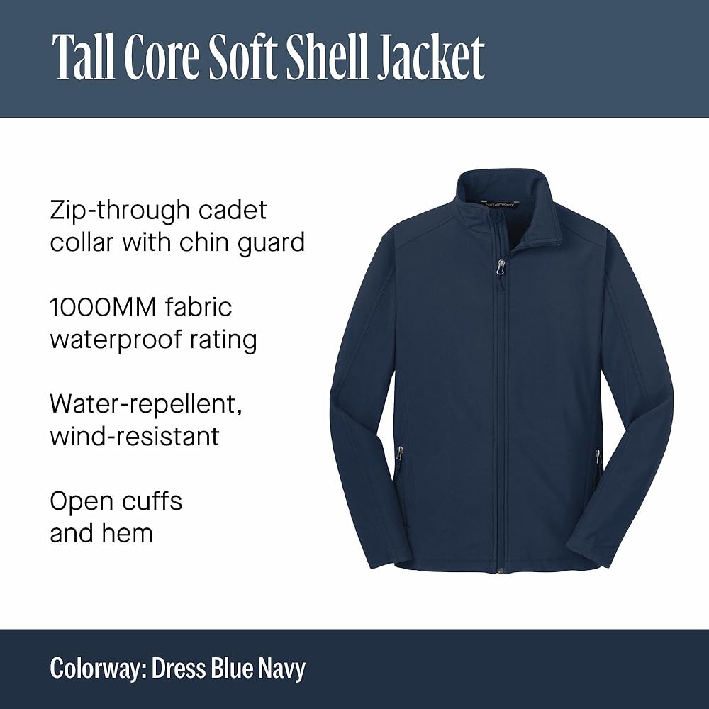 Port Authority Tall Core Soft Shell Jacket at Amazon Men's
