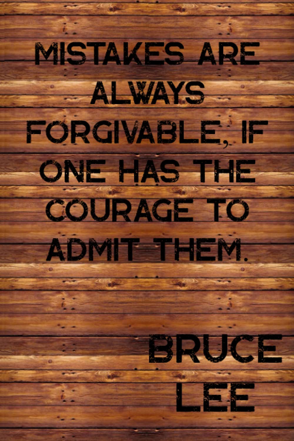 Bruce Lee Quote I Mistakes are always I Size 6 x 9 I Blank 110 Pages: Bruce Lee Notebook, Journal, Diary, 110 Pages Blank