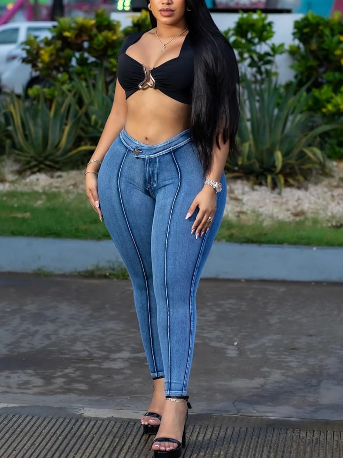 Front Seam Butt Lifting Jeans for Women Skinny High Waist Curvy Jeans Pantalones Colombianos Levanta Cola