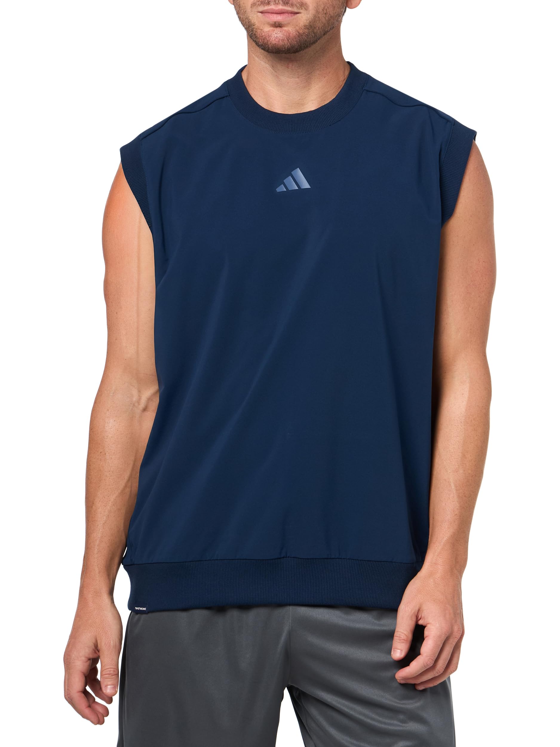 adidas Men's Beyond Twistweave Vest, Collegiate Navy, L