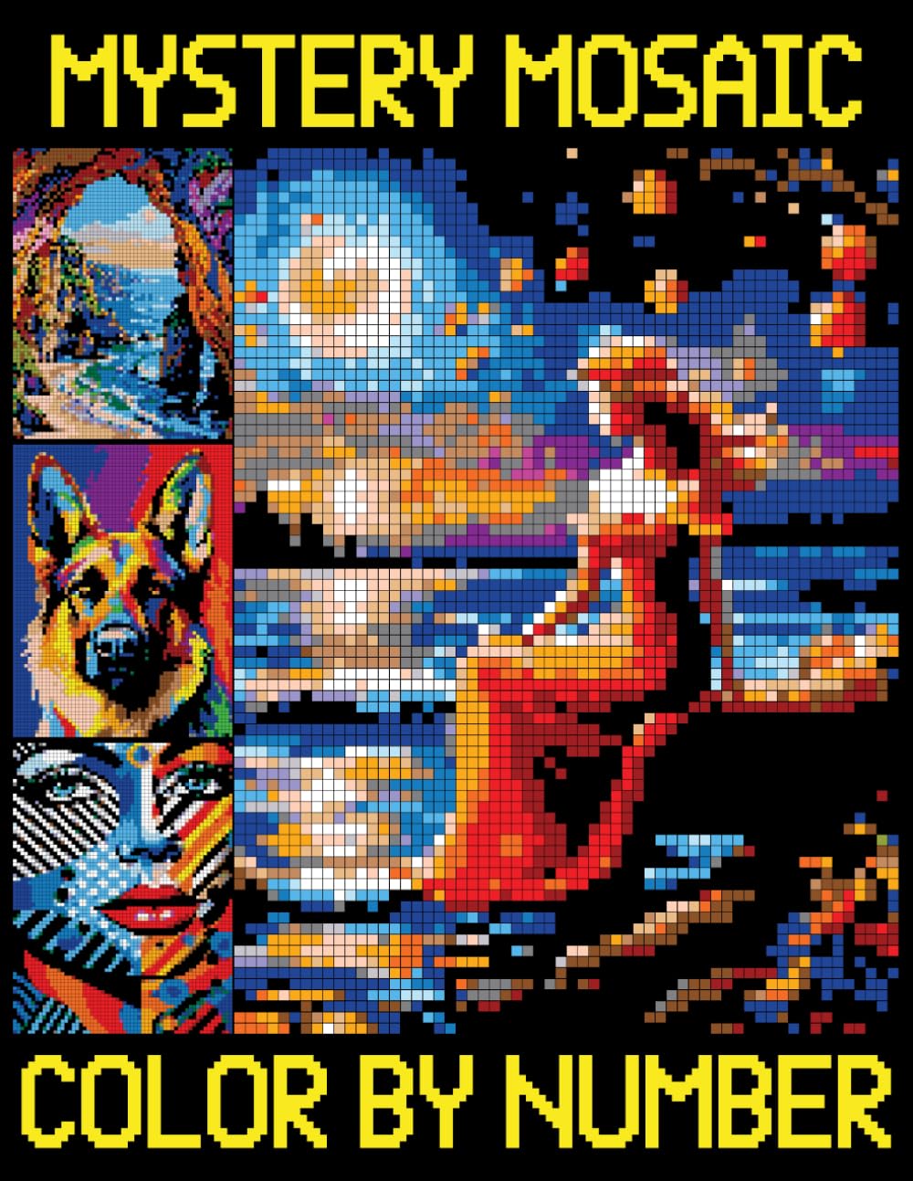 Mystery Mosaics Color By Number: Fun Color Quest Extreme Challenges with Hidden Pictures for Stress Relief for Adults