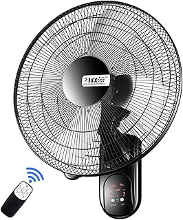 Ventilatore da Parete Oscillante Oscillazione 50cm con Telecomando e Timer / 3 velocità / 3 modalità Vento/Lega di Alluminio/ 60W