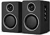 Active Bookshelf Speakers, 60W Computer Speaker with 3 Inch Carbon Fiber Woofer, External TV Speakers With Bluetooth 5.3, USB-C, AUX/RCA Input for PC/Turntable - Black Stereo Set
