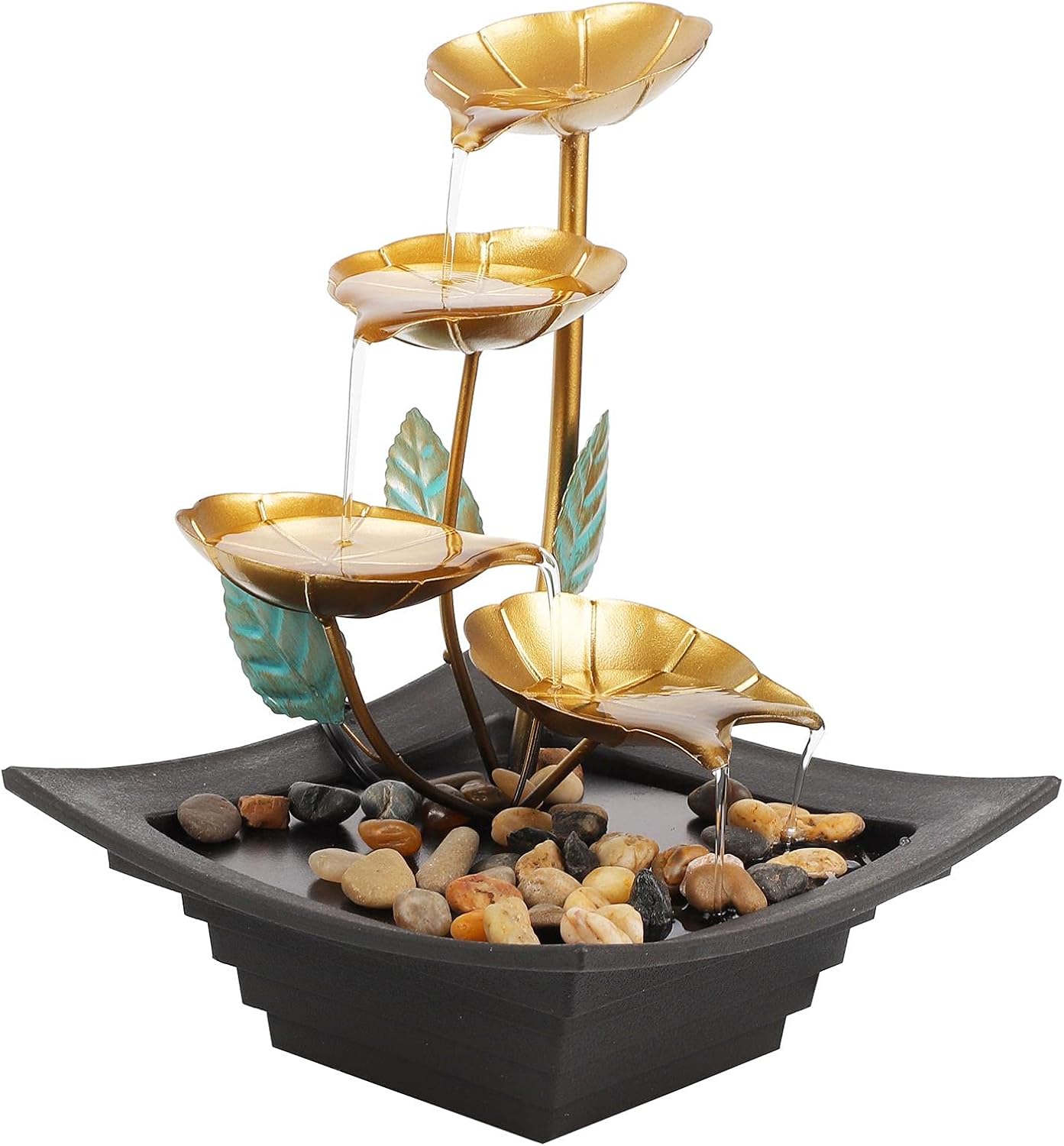 Zen Water Fountain Three Tier Indoor Water Lily Water Fountain