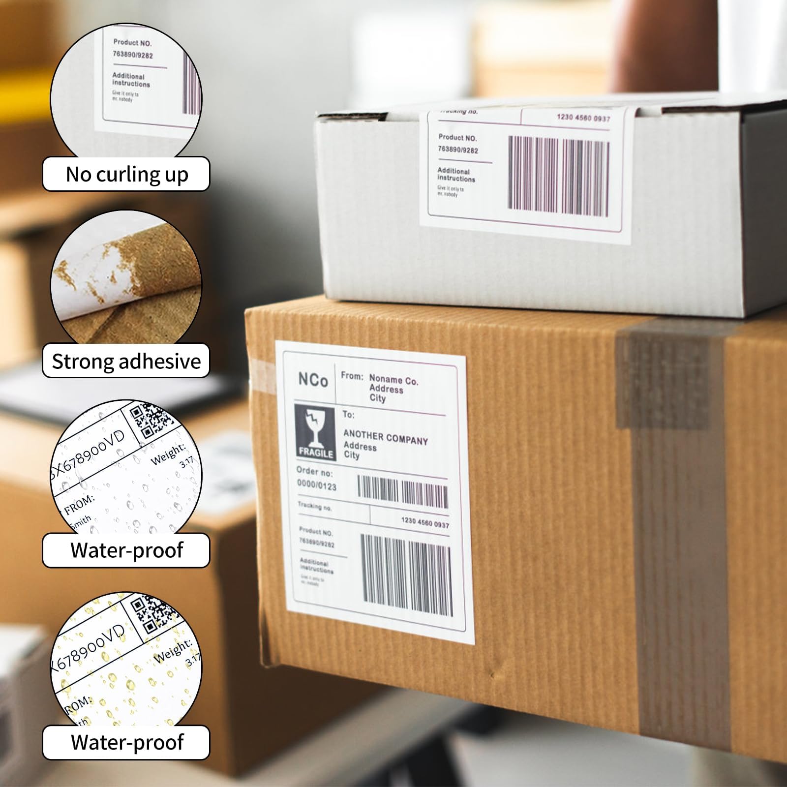 1000 Full Sheet Shipping Labels - 8.5x11 Self-Adhesive Paper For Laser/Inkjet Printers