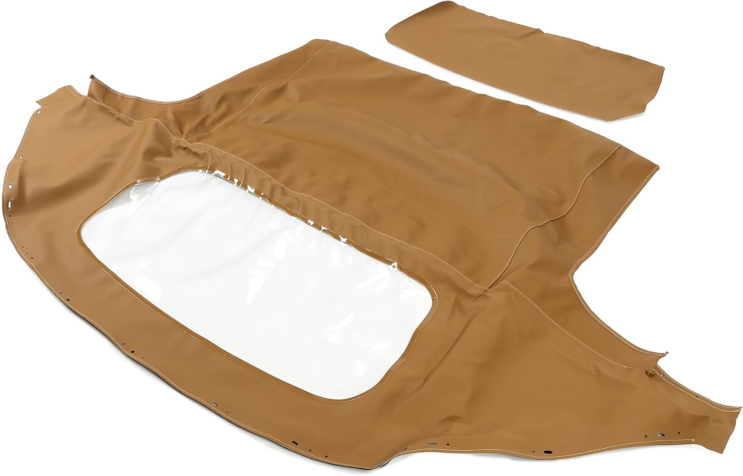 HECASA Replacement Convertible Soft Top Compatible with 1990-2005 Mazda Miata MX5 MX-5 with Plastic Window, Cabrio Soft Roof Tan Premium Grade Sailcloth Vinyl