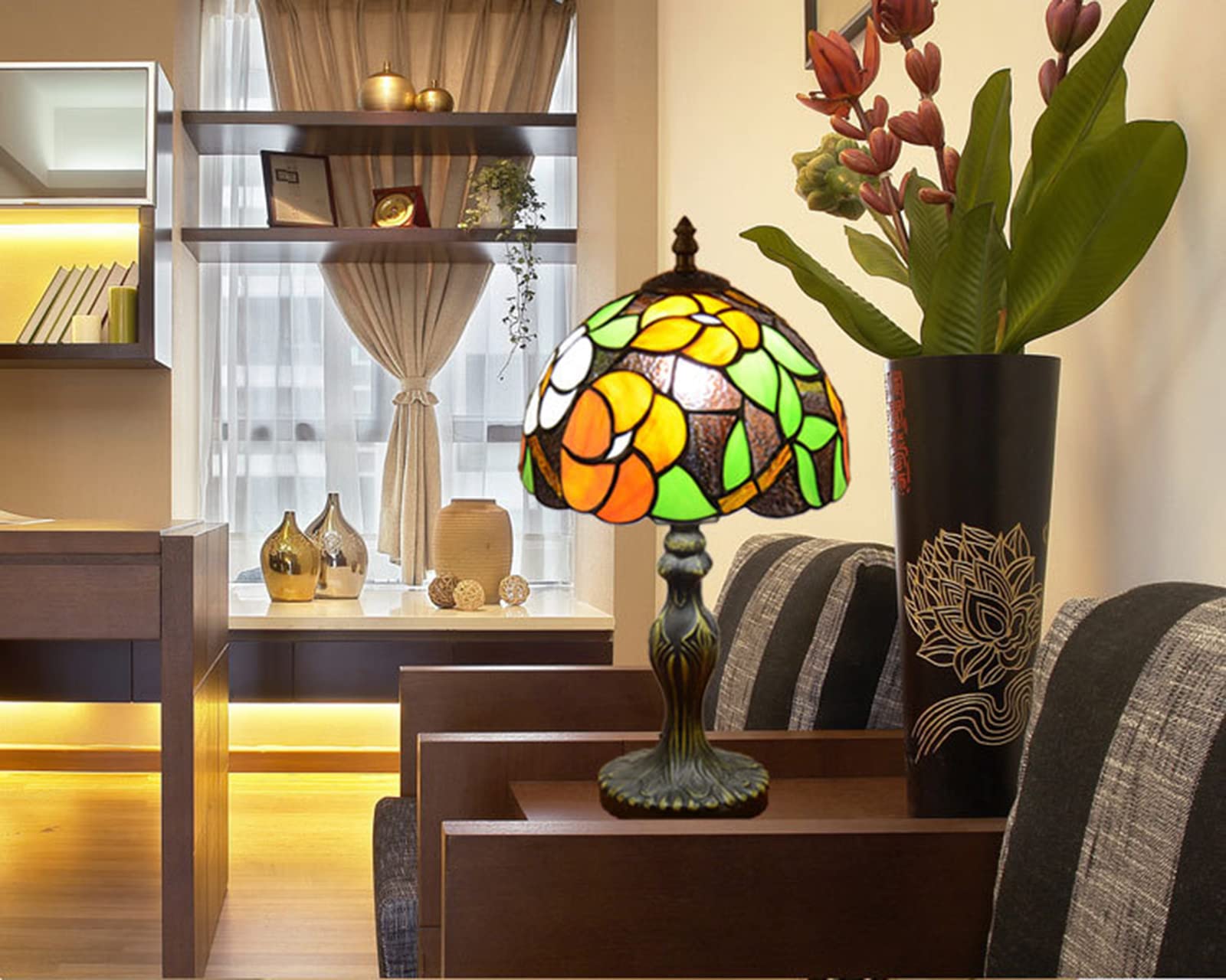 8 Cal Szeroki, RęCznie Robiony Klosz Do Lampy WitrażOwej, Lampa StołOwa, E27 Europejska Lampa Biurkowa W Stylu Retro Tiffany, Lampy W Stylu Art Deco Do Salonu