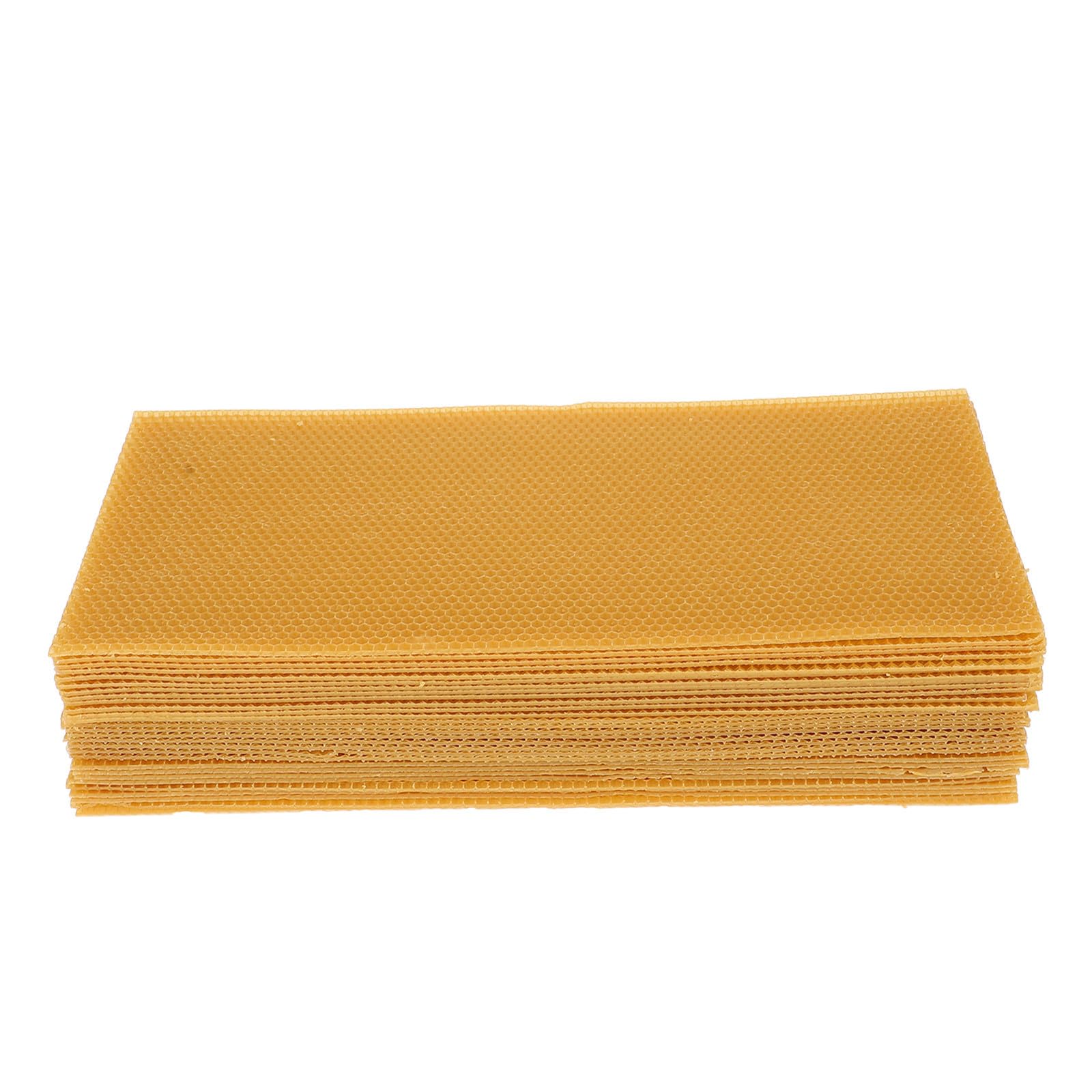VALICLUD 30 Pezzi Foglio Cera D'api Beehive Wax Foundation Sheet in Cera D'api, Giallo, e Costruzione del Favo, per Apicoltori