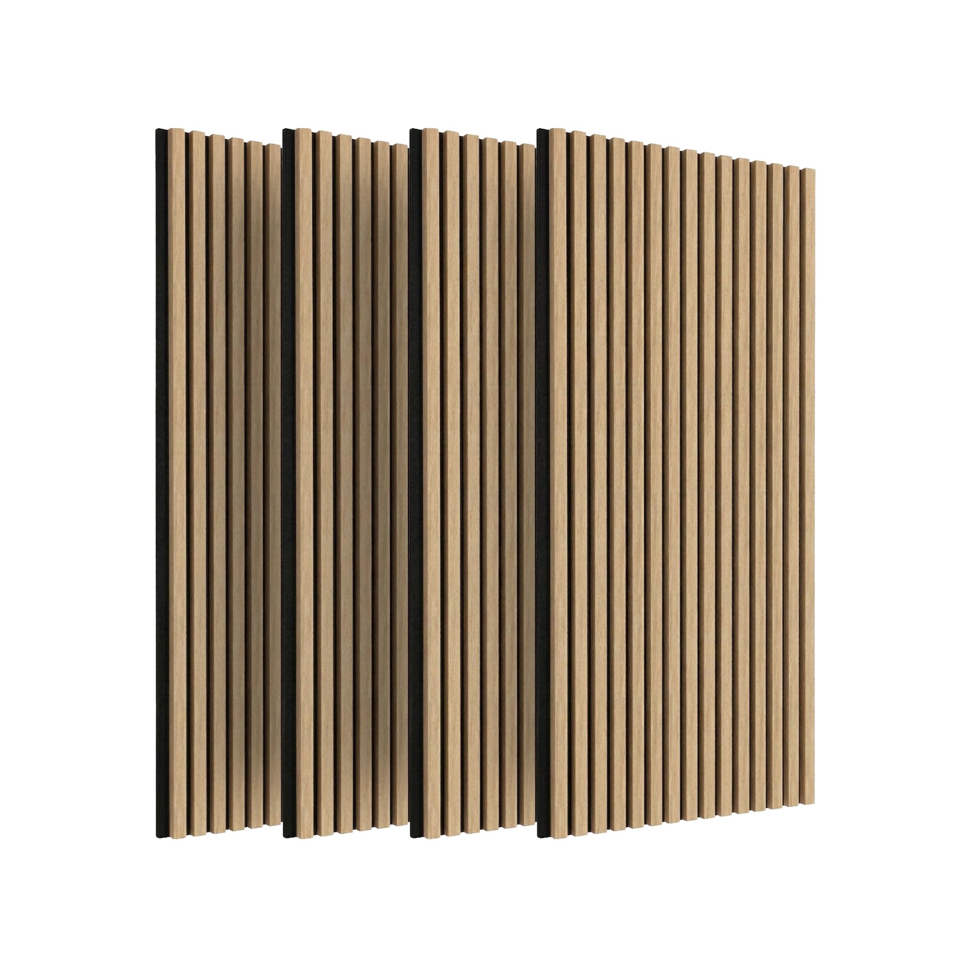 IZODEKOR Paneles de pared 3D de madera insonorizados, paneles acústicos de madera, decoración de pared para salón, revestimiento de pared interior, insonorización, juego de 4, naturales