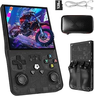 2025 New Upgrade R36MAX Retro Handheld Game Console with 128GB Built-in 22000 Classic Games, Portable Hand Held Open Sourc...
