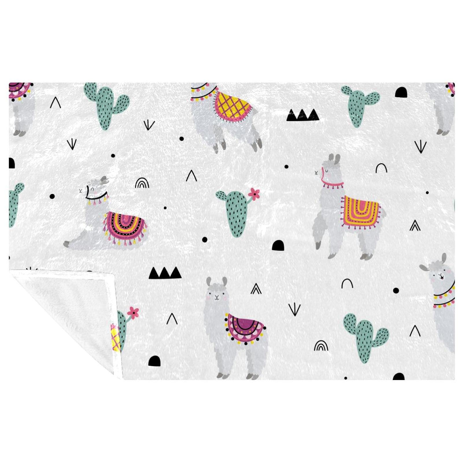 Couverture douce motif mouton plaid chaud pour lit camping et canapé