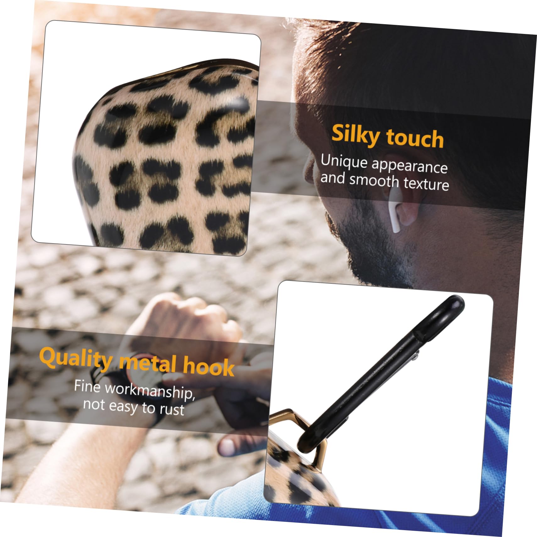 DOITOOL Estuche Portátil Ligero para Auriculares con Estampado De Leopardo De 2 Piezas para Transmisión En