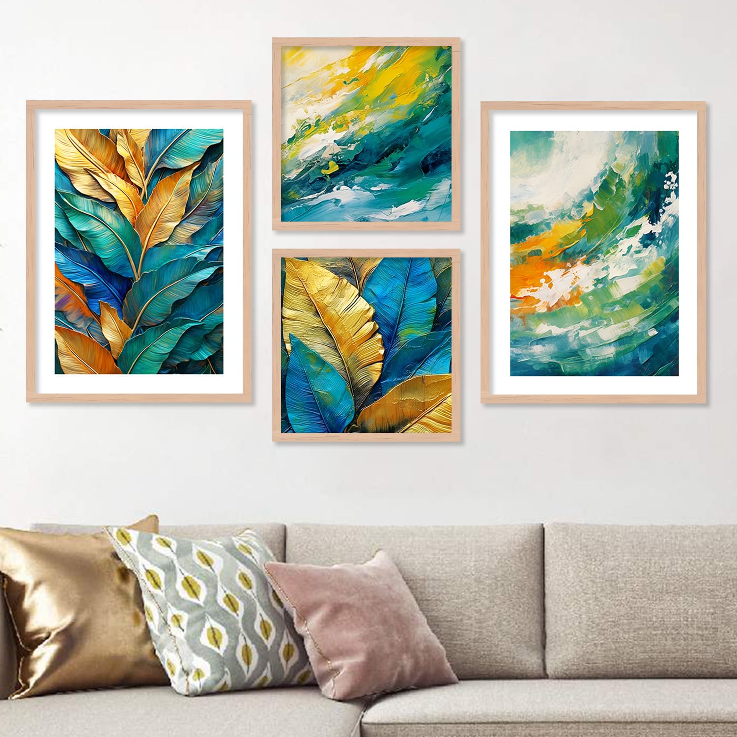 walllane - Beige Colour Art Painting For Living Room Bedroom Office | Leaf Painting With Frame | Painting For Wall Decoration (10 Inch x 13 Inch) Set 4 Cate- 40 (B0CF5R7M3P) Amazon Price History, Amazon Price Tracker