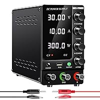 Vista 9 de NICE-POWER Fuente de alimentación CC variable 30V 10A, fuente de alimentación de banco de CC regulada de conmutación ajustable con interruptor