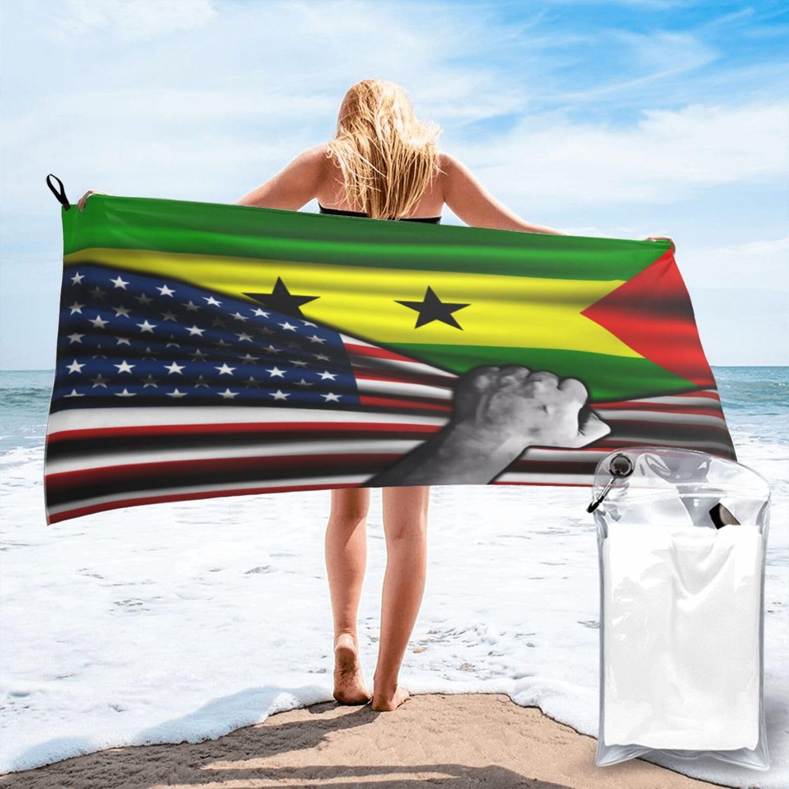 Serviette de plage portable anti odeur drap de bain séchage rapide 70x140