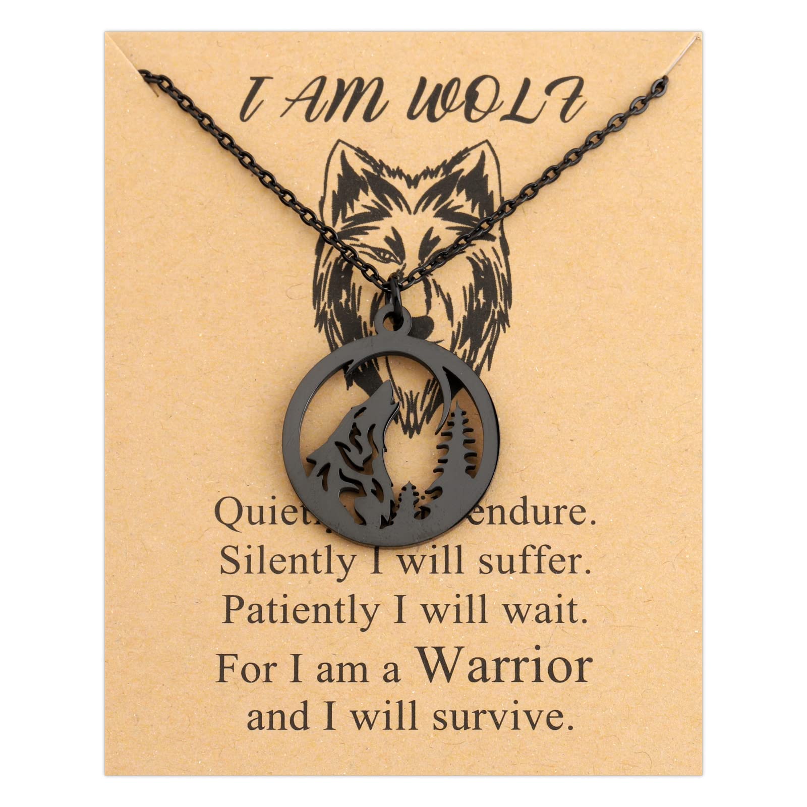 Wolf Pendant Necklace - Wolf Jewelry Gifts for Lovers
