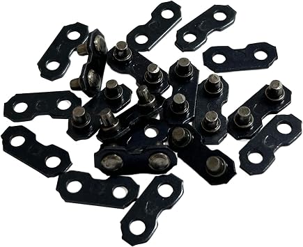 25 Sets of 3/8 0.375",050&058, Chainsaw Chain Repair Kits Accessories,Master Links for Joining Repair Preset Tie Strap,Type 91 Master Link Tie Straps,For Oregon#72#73, For Stihl 33R, For Carlton