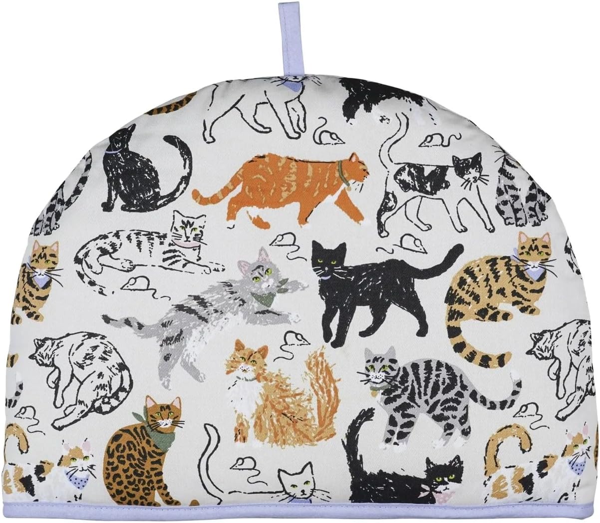 Ulster Weavers Tea Cosy - Vibrant Kitchen Accessory, 100% Cotton, Warming & Insulating - Perfect for a Traditional English High Tea Experience, Feline Friends, Grey