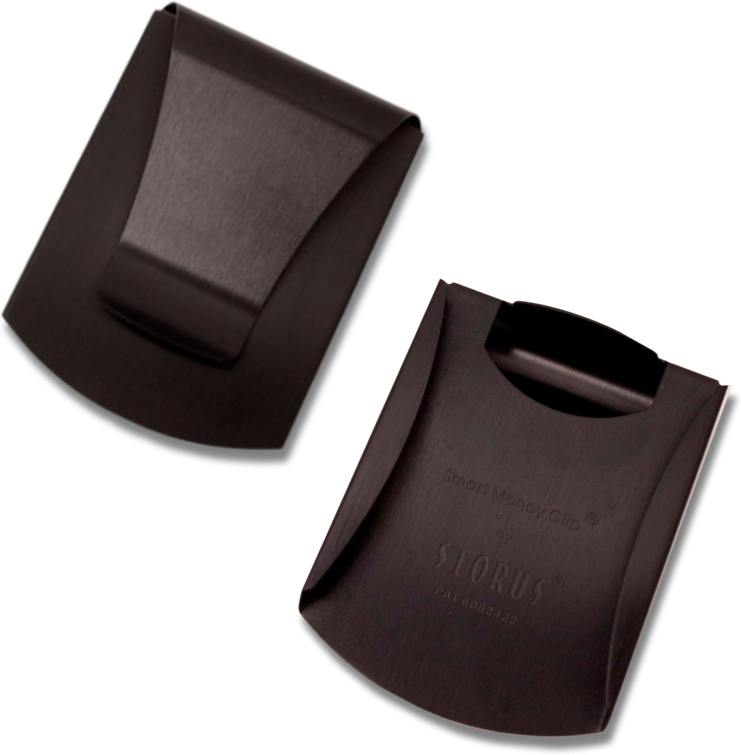 Smart Money Clip Card Holder Metal Wallet Slim Minimalist Front Pocket Wallet for Men, Students, Gift - Matte Black Finish