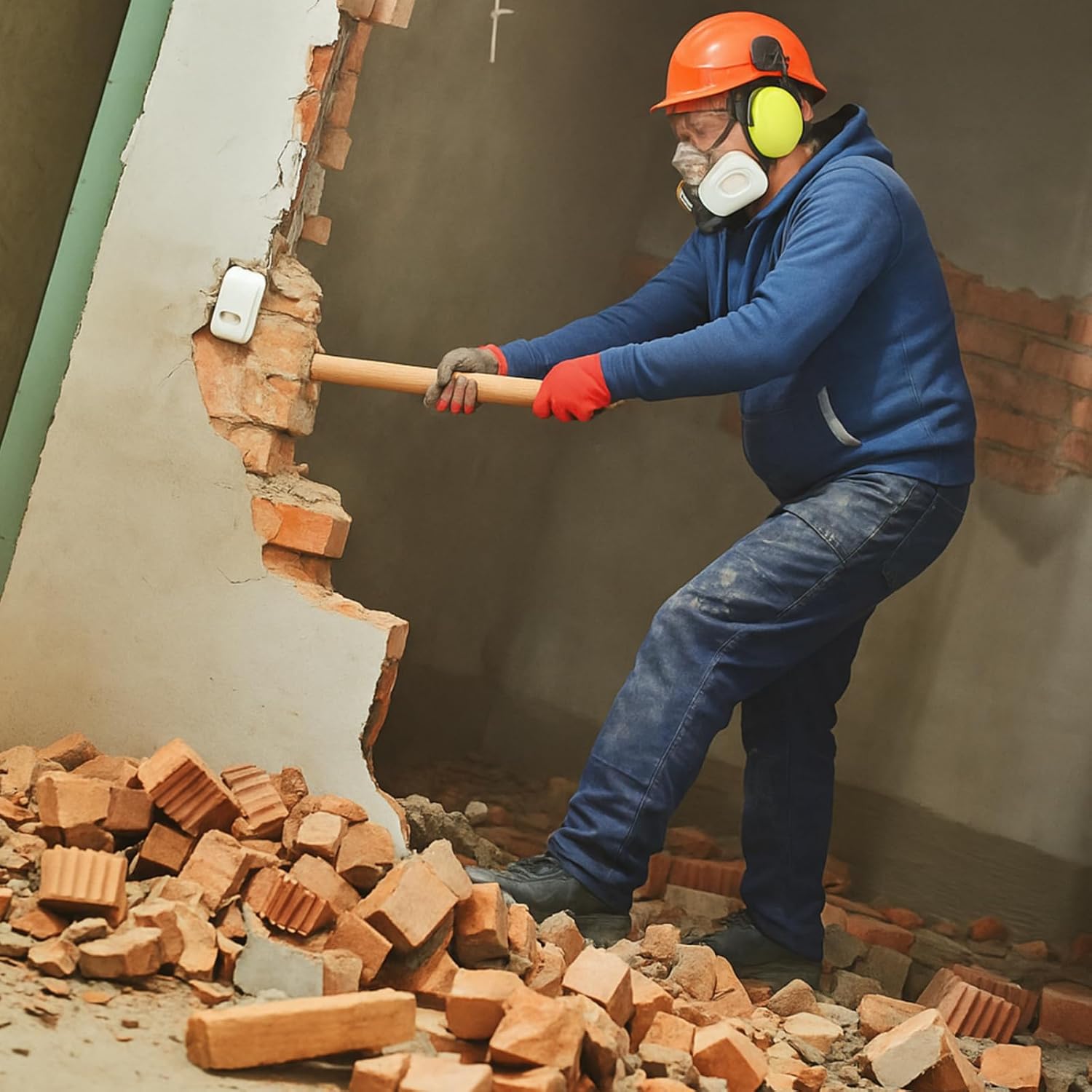 Bucherry 2 Sets 28" Replacement Hammer Handle Kit Includes 2 Sledge Hammer Handle Replacement, 4 Wood Wedges and 4 Steel Wedges for Decking Framing Carpentry Construction DIY Sledge Axe Tool