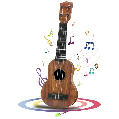 Kids Toy Ukulele, 17" Kids Guitar with 4 Steel Strings,