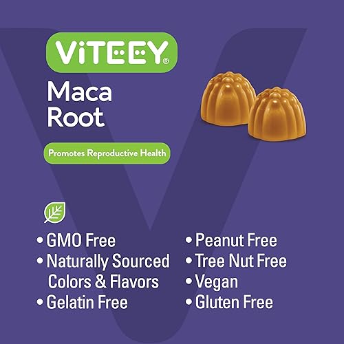 Miniatura 5 de Viteey Gomitas de raíz de maca negra, impulso, pasión y apoyo energético, raíz de maca negra para hombres y mujeres, veganas, sin gluten, 60 unidades