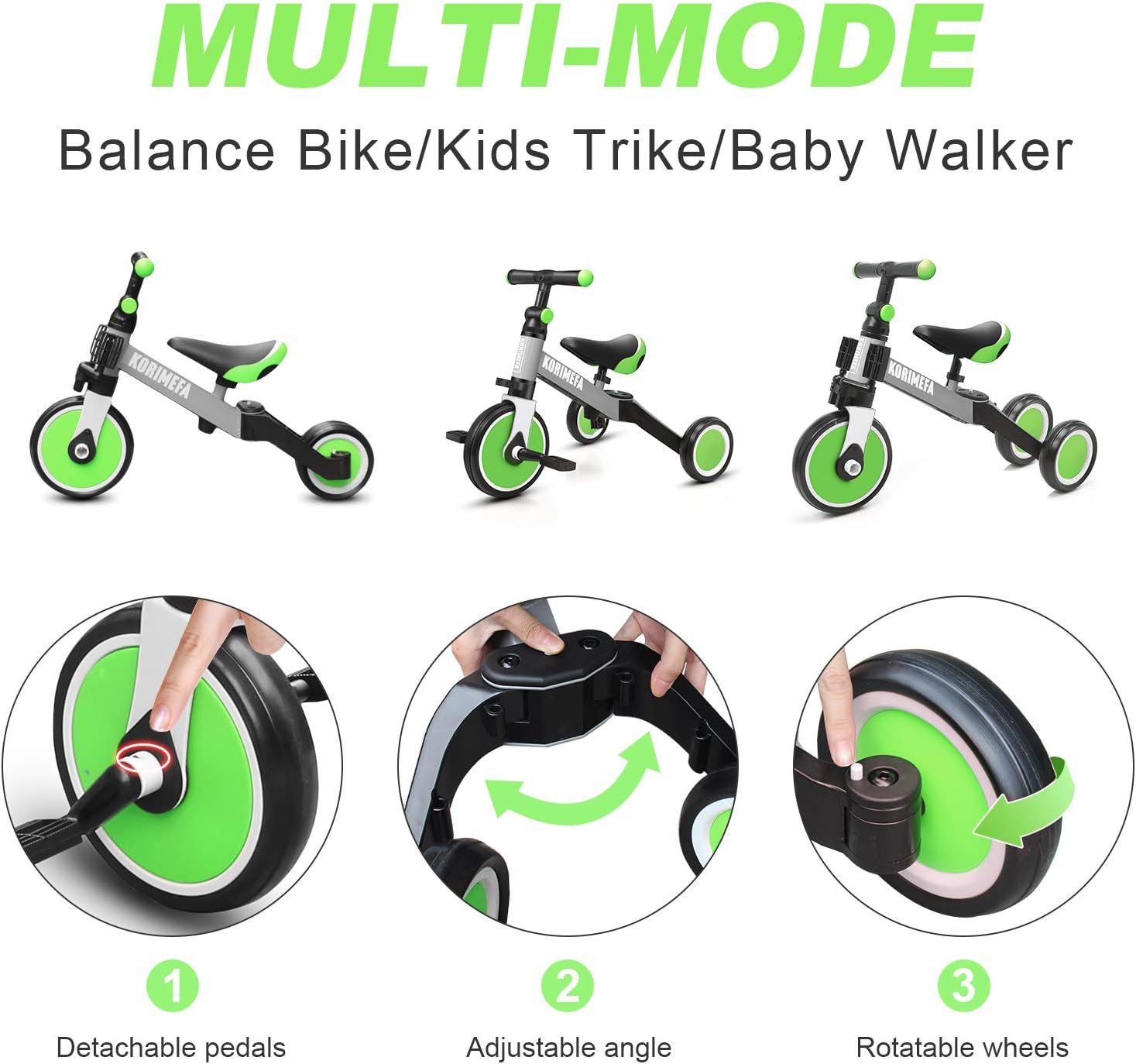 Buy KORIMEFA 3 IN 1 Kids Trike for 13 Years Old Boys Girls Toddlers