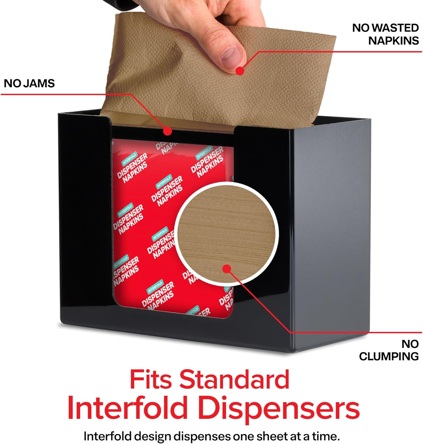 Stock Your Home 6000-Pack Paper Napkins Bulk 2-Ply, Brown Interfold Napkins Dispenser Refill (12 Packs of 500), Disposable Restaurant Napkins for Bathroom, Diner