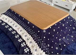 Mesa calefactora Mesa de Estufa Japonesa Kotatsu Mesa de Centro doméstica de Invierno Mesa Baja con Calentador, futón Kotatsu Lavable, Cuatro Juegos (Color: Azul, tamaño: 80x80cm) (Azul 120x