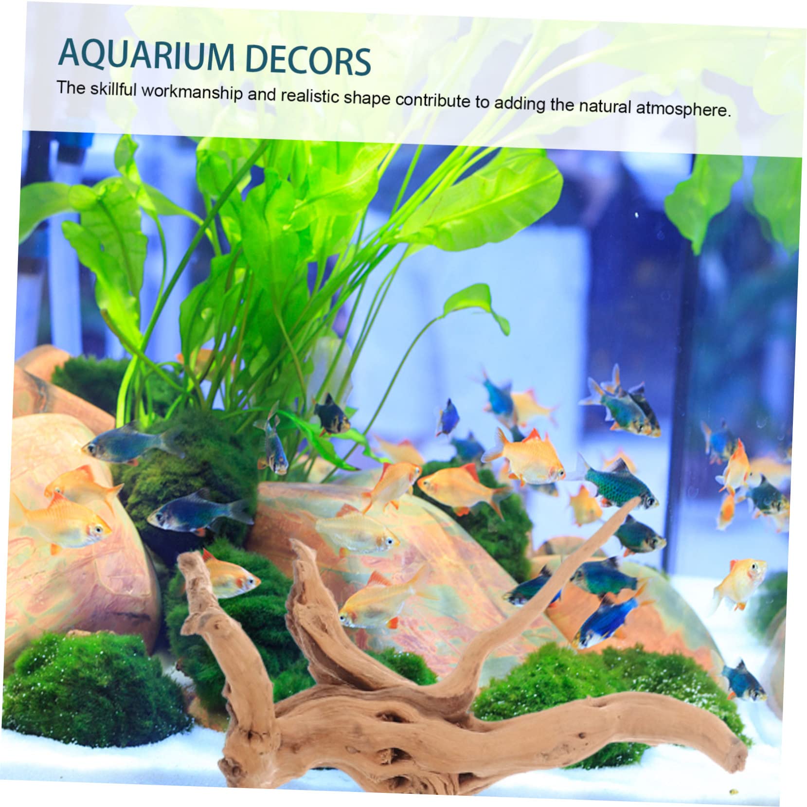 3 Piezas Decoración Acuario Natural de Peceras Adornos de Troncos Reptiles Accesorios de Acuario Paisajismo Sin Contaminación