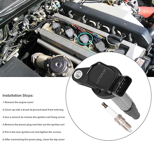 Miniatura 5 de Paquete de bobinas de encendido y bujías para Toyota Corolla Prius Matrix 2009 2010 2011 2012 2013 2014 2015 2016 2017 1.8 L4 Bujías y bobinas -