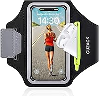 Vista 9 de Brazalete para correr [diseño 3D] con bolsa para llaves, soporte para teléfono para correr para iPhone 16 15 14 13 12 11 Pro Max Plus, Samsung S25