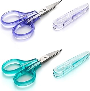 Beaditive Detail Craft Scissors Set (2 Pc.) Curved and Straight, Sharp, Compact | Sewing, Embroidery, Paper Cutting, Craft...