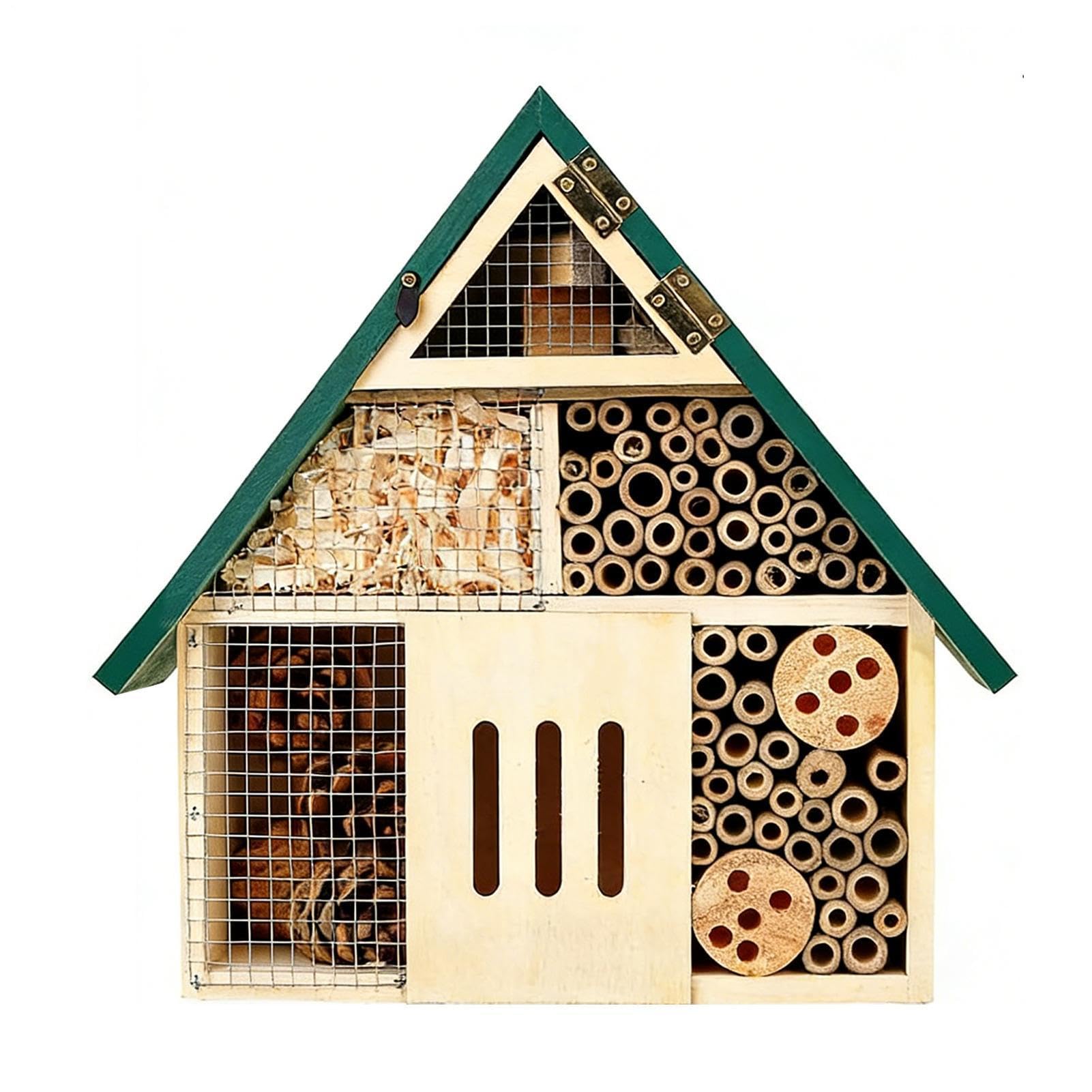 Case Per Da Giardino Habitat in legno decorativo per impollinatori | Casa Degli Impollinatori E Hotel Delle Outdoor per Recinzione, Giardino Posteriore, Frutteto, Balcone, Terrazza, Cortile