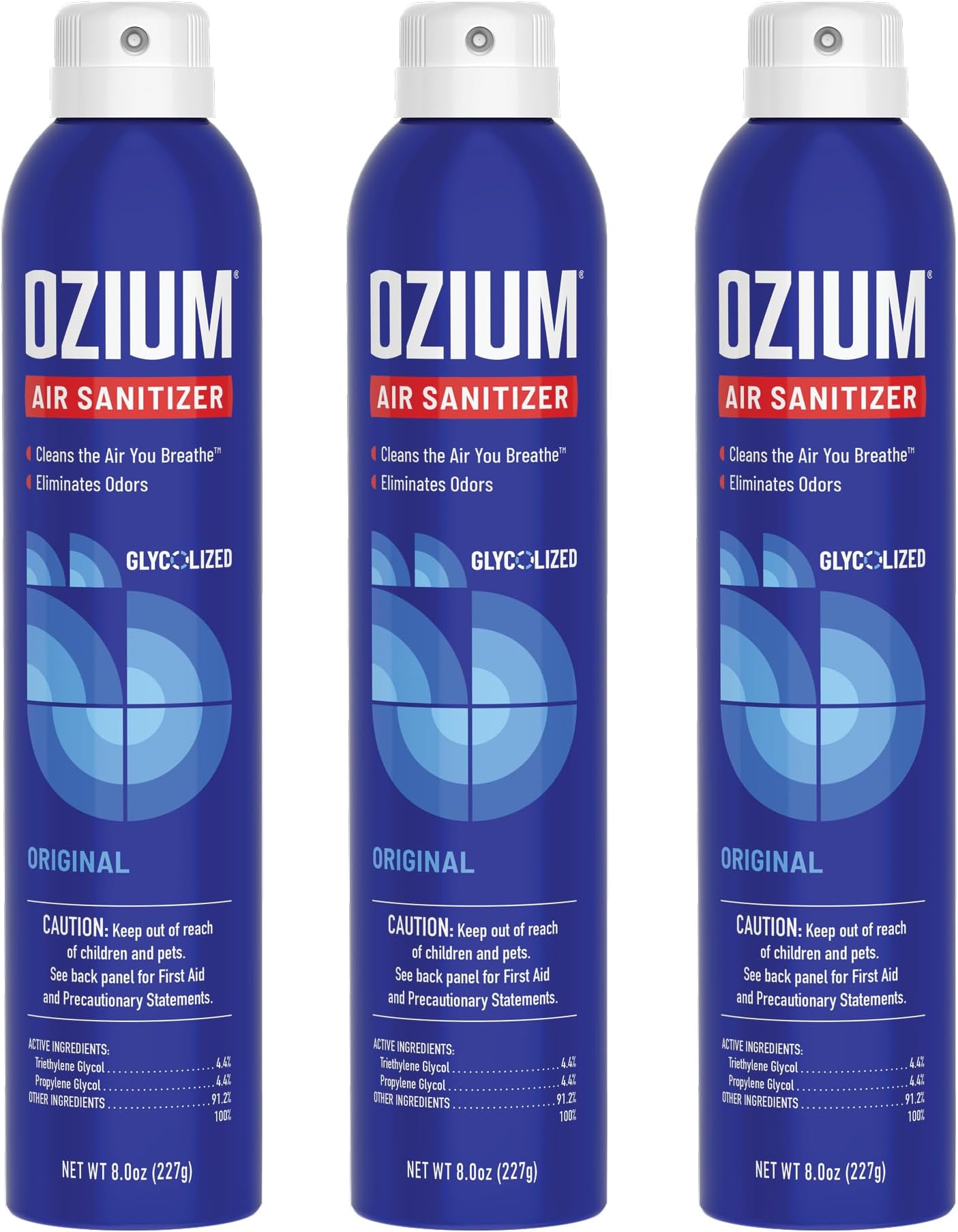 8 Oz. Air Sanitizer & Odor Eliminator for Homes, Cars, Offices and More, Original Scent - 3 Pack