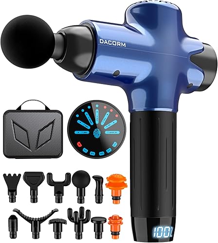 Pistola de masaje, pistola de masaje muscular de percusión de tejido profundo para deportistas, masajeador eléctrico deportivo portátil súper