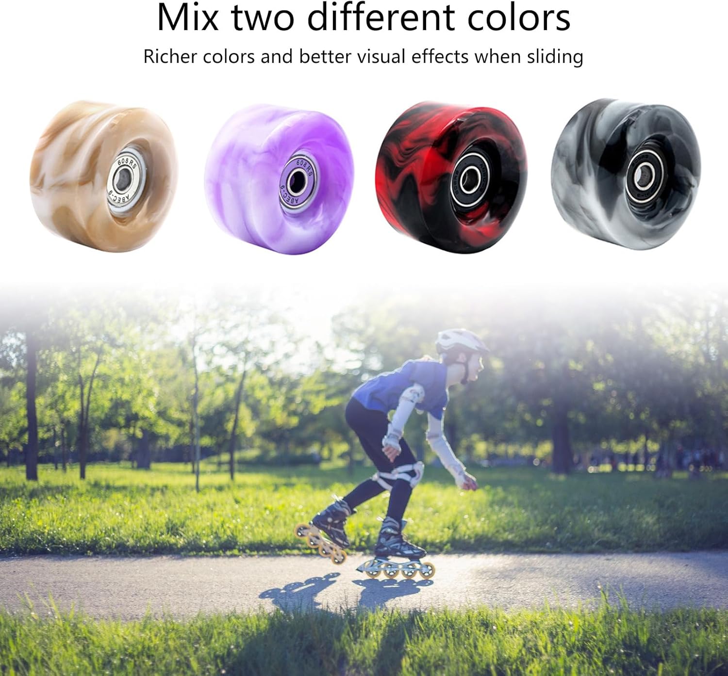 Double Row Skating Skateboard Quads Skate Replacement Roller Skate with Wrench Quads Roller Skate