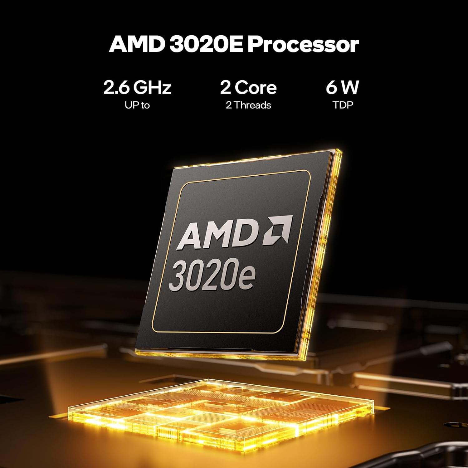 15.6 Inch FHD IPS Laptop, AMD Athlon 3020e (Up to 2.6GHz) with 8GB DDR4 128GB SSD, Full-Function Type-C, HDMI, WiFi 5, BT5.0, Lightweight for Students & Business, Gray