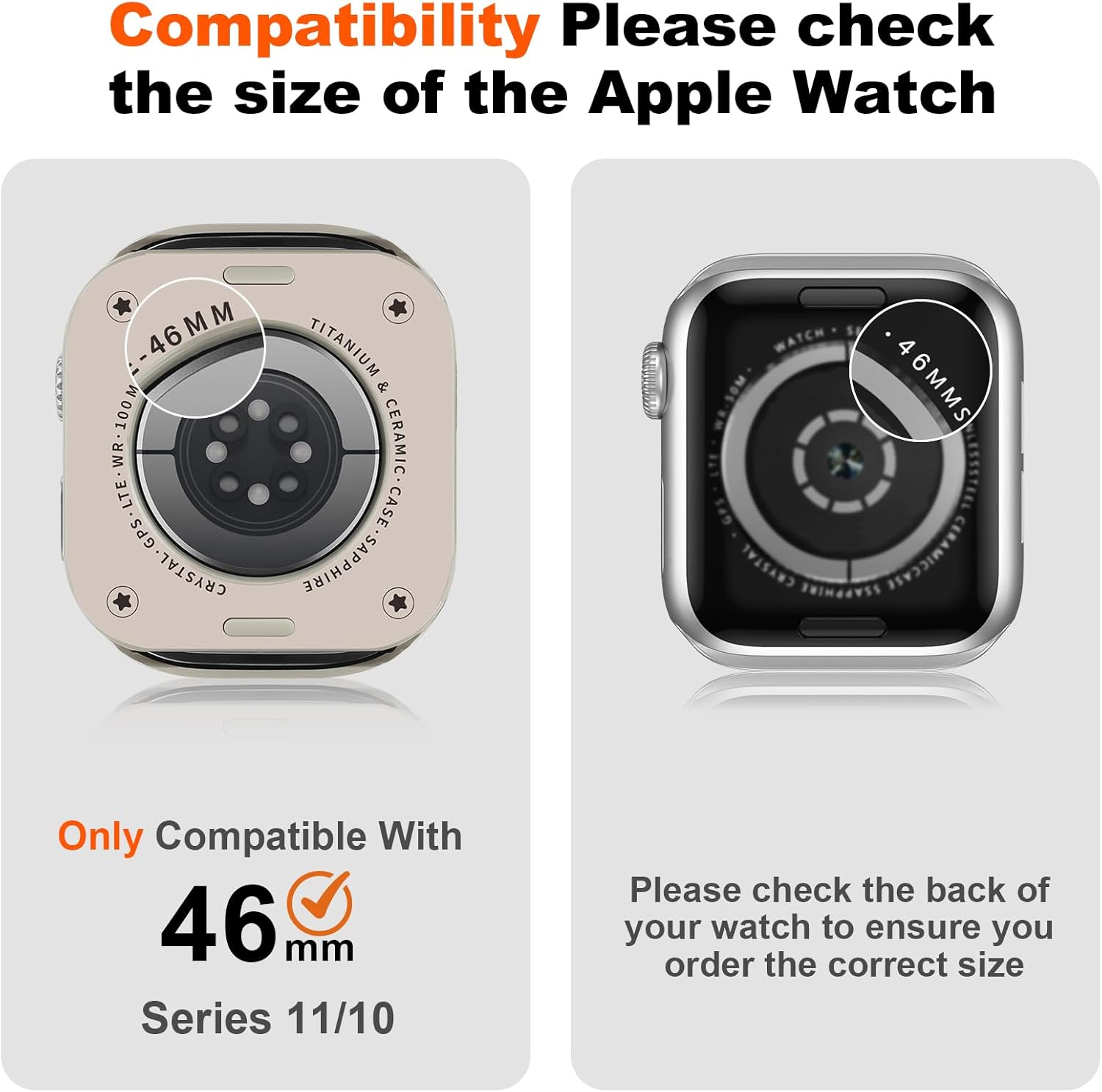 3 in-1 Metal Cover Compatible with Apple Watch Series 11/10 Case 46mm for Women Men, Ultra-Thin Lightweight Built-in Screen Protector for iWatch Series 11/10 46mm (Titanium) - Image 6