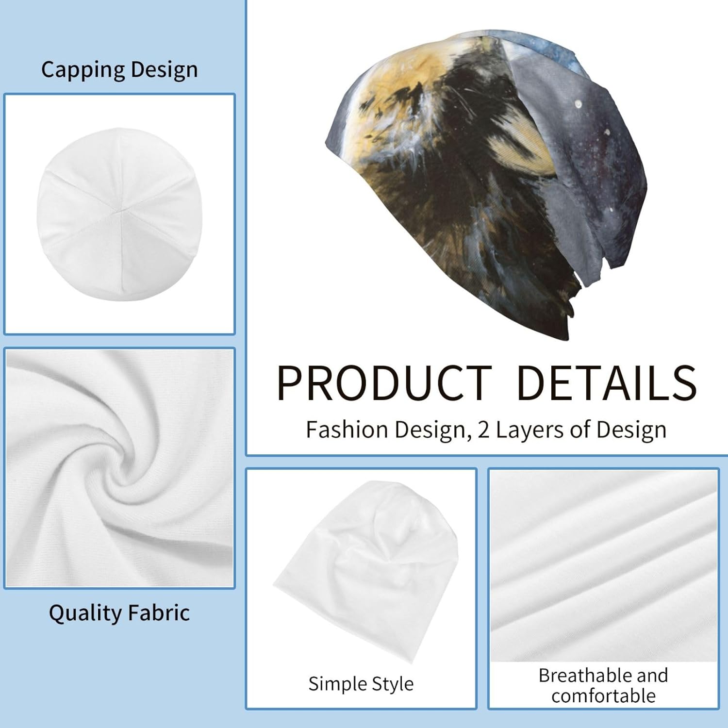 Beanie for Women Men, Warm Stretch Knitted Beanies Hat Casual Slouchy Cap Cancer Headwear Gifts - Image 4