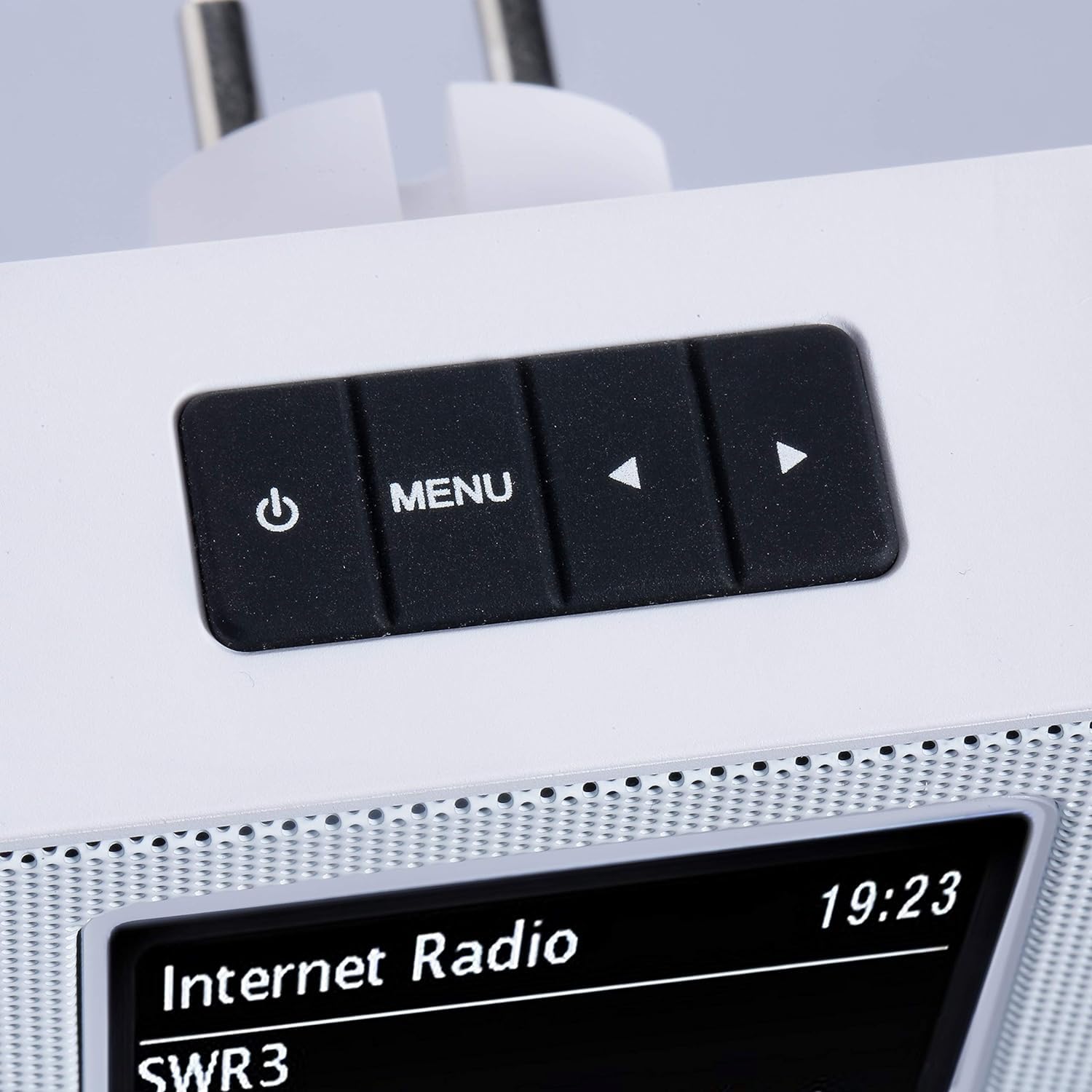 BLAUPUNKT PIB 100 Steckdosen Internetradio, WLAN, Farb-Display, Digital Radio mit Bluetooth, Wecker, Weiß