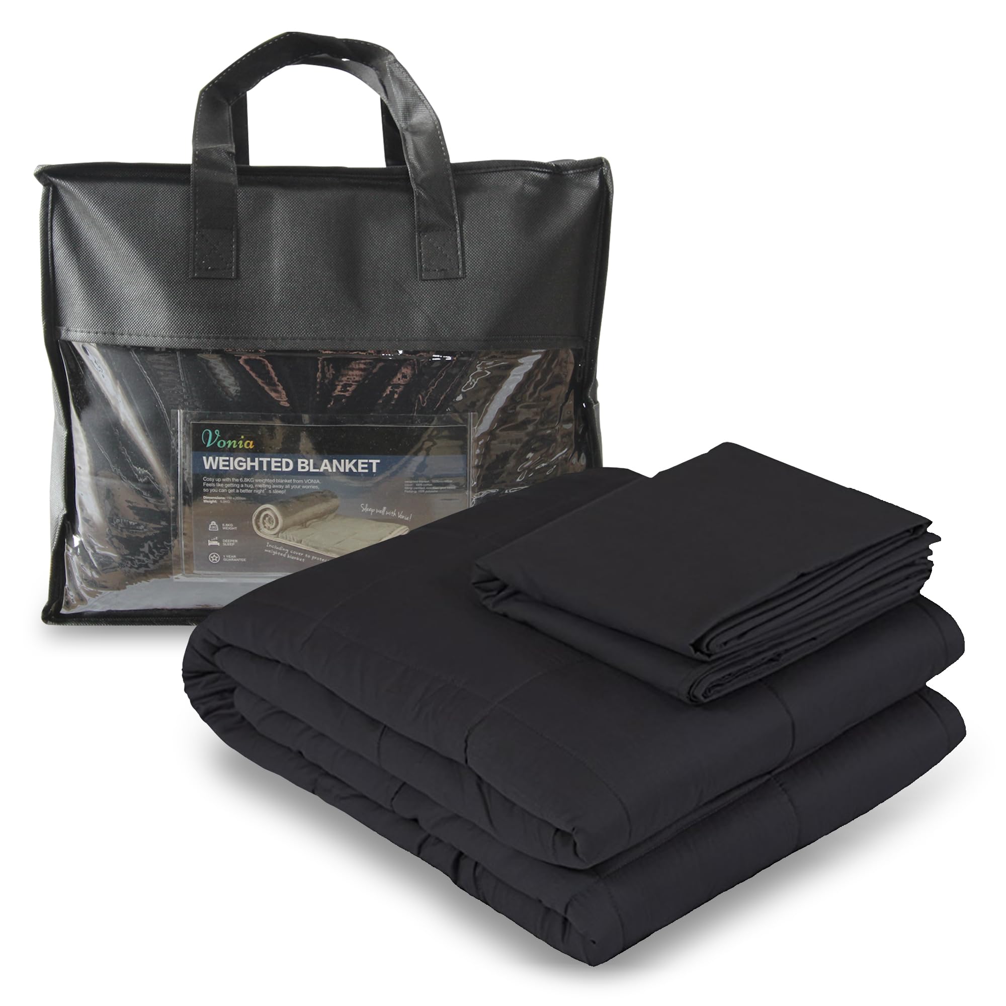 Vonia Manta ponderada 7 kg - 150 x 200 cm - Manta Lastrada Relajante y calmante