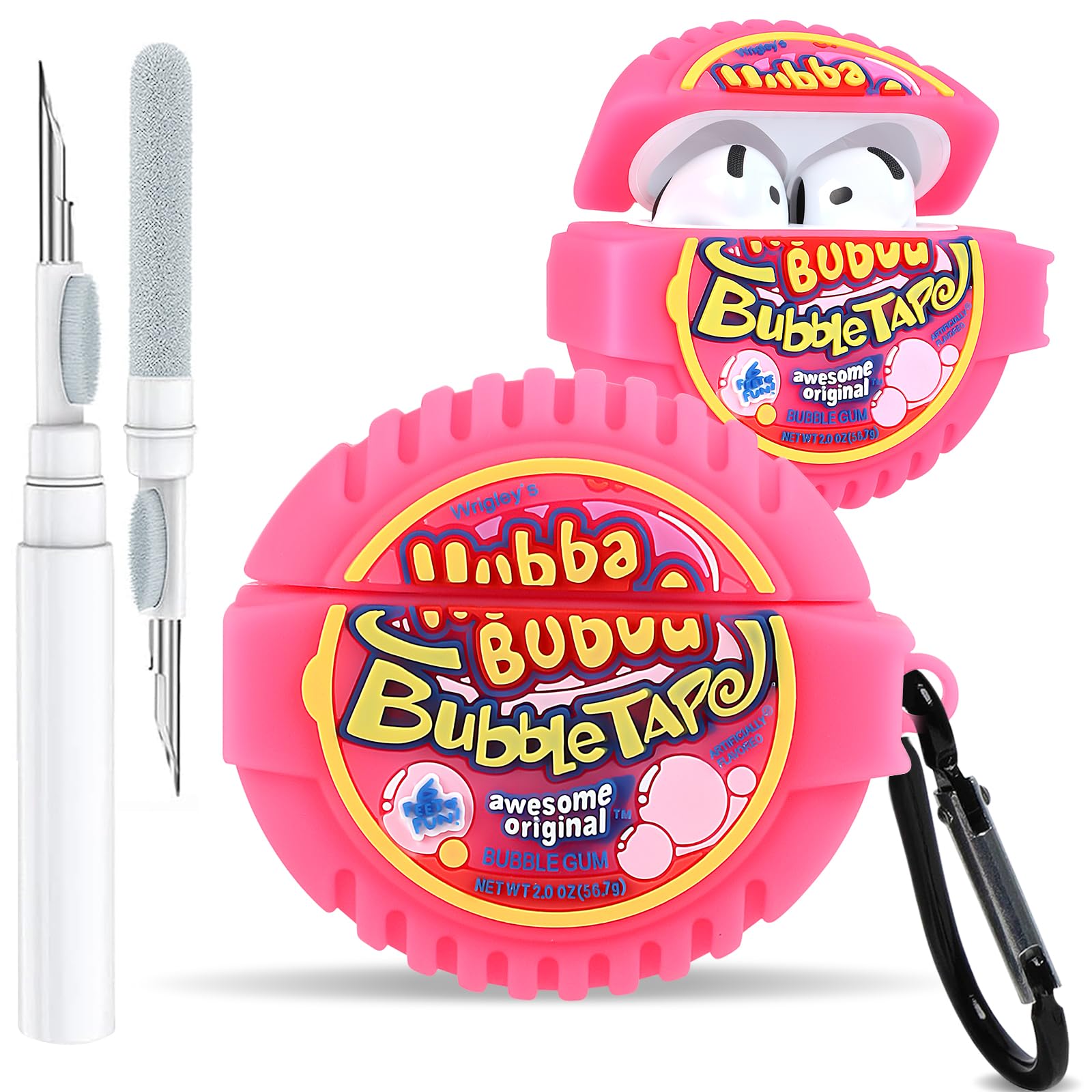 Toyuma for AirPods 4 Case Cute Kawaii Cartoon - Funny 3D Soft Silicone Case Cover with Keychain & Cleaner Kit for Women Girls Teens Food Fun Stylish