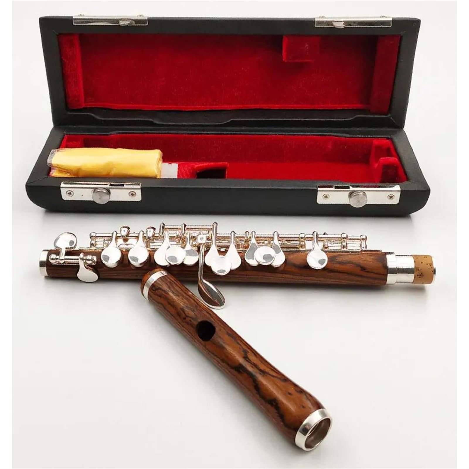 Flauto Piccolo In Do Con Chiave In Cupronichel Chiavi Placcate In Argento Corpo In Legno(162S)
