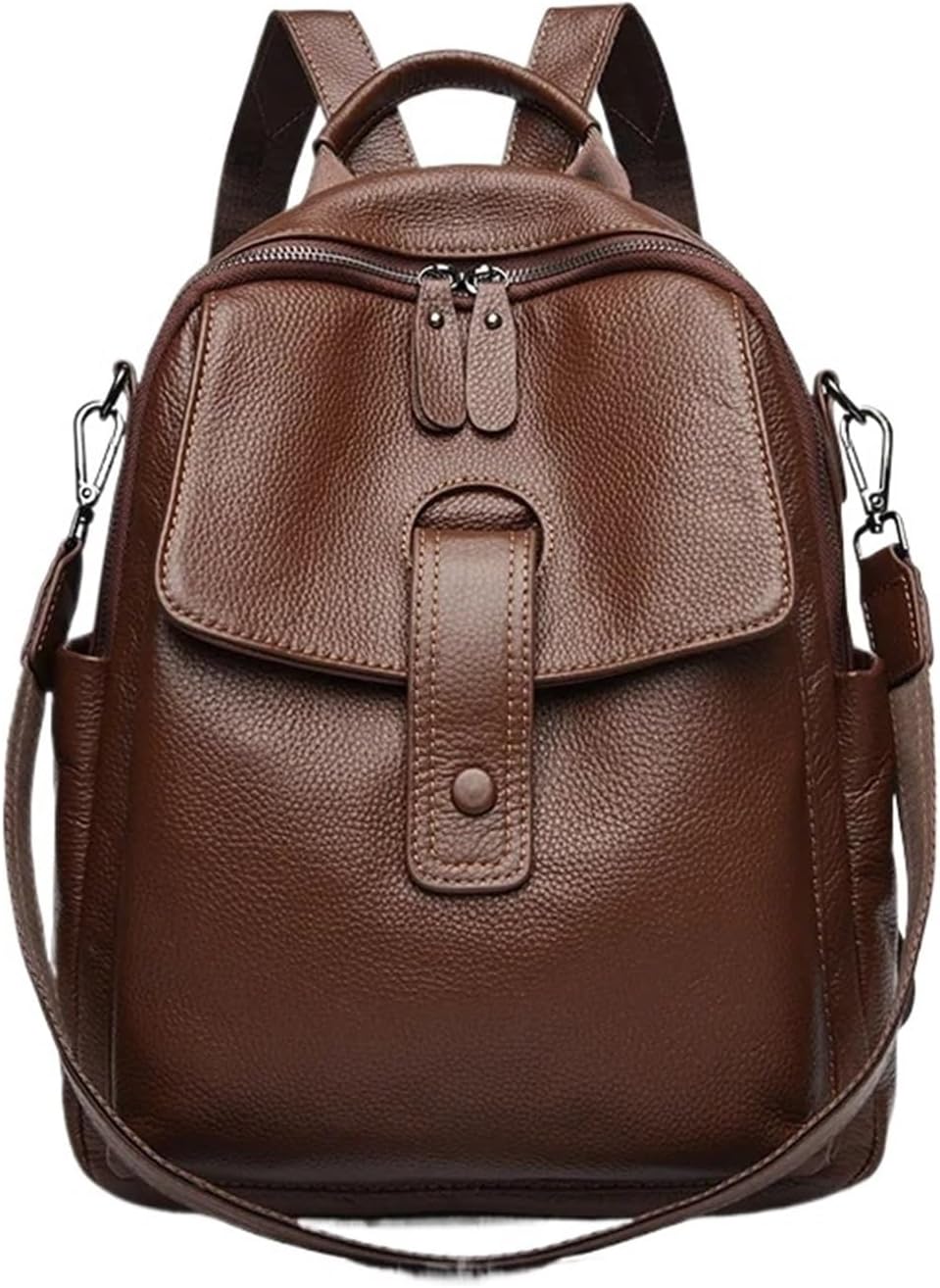 Compatible For Backpack Fashion Large Capacity Women's Backpacks Female Knapsack Shoulder Bag Satchel(Brown)