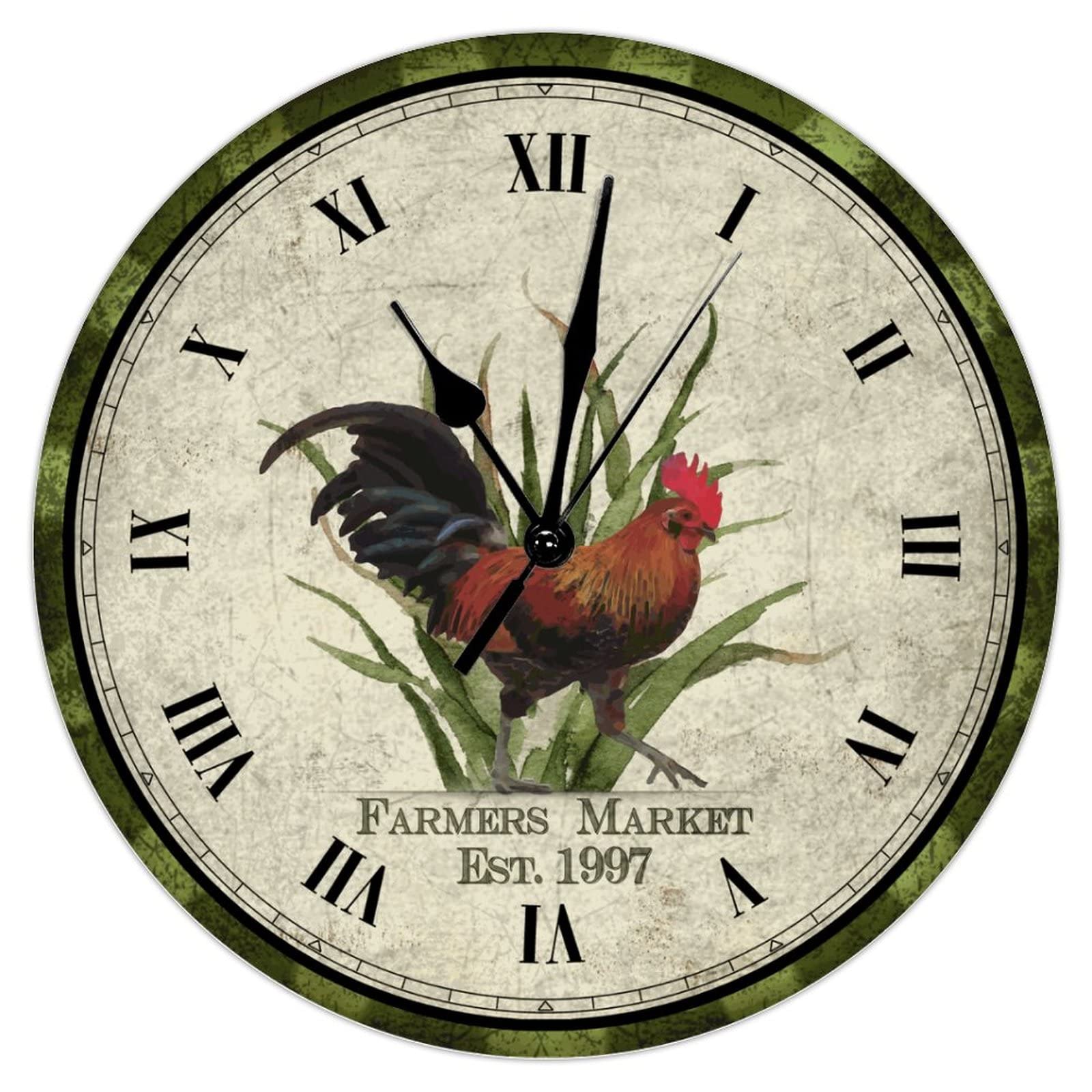 Horloge murale vintage cuisine et salle a manger style retro bois