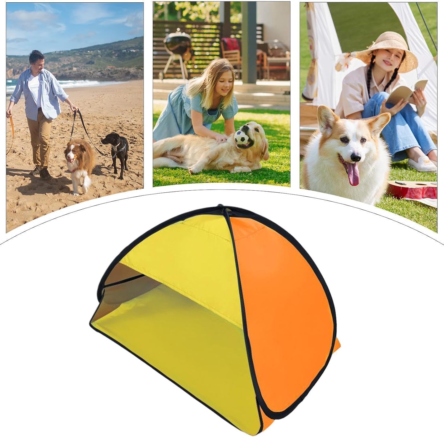Face Tent for Beach, Mini Outdoor Sunblock Head Shelter, Dog Shade Tent Outdoor, for Beach, Camping, Picnic, Fishing, Poolside, Tanning, Home, Dorm Room