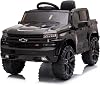 Kidzone 12V Battery Powered Licensed Chevrolet Silverado Trail Boss LT Kids Ride On Truck ATV Car, Toddler Electric Vehicles Toys wRemote Control, MP3, Spring Suspension, LED Light