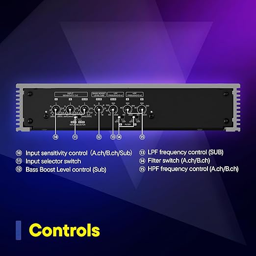 Amplificador de Potencia Kenwood KAC-835 Clase D 5 Canales 1600W miniatura 3