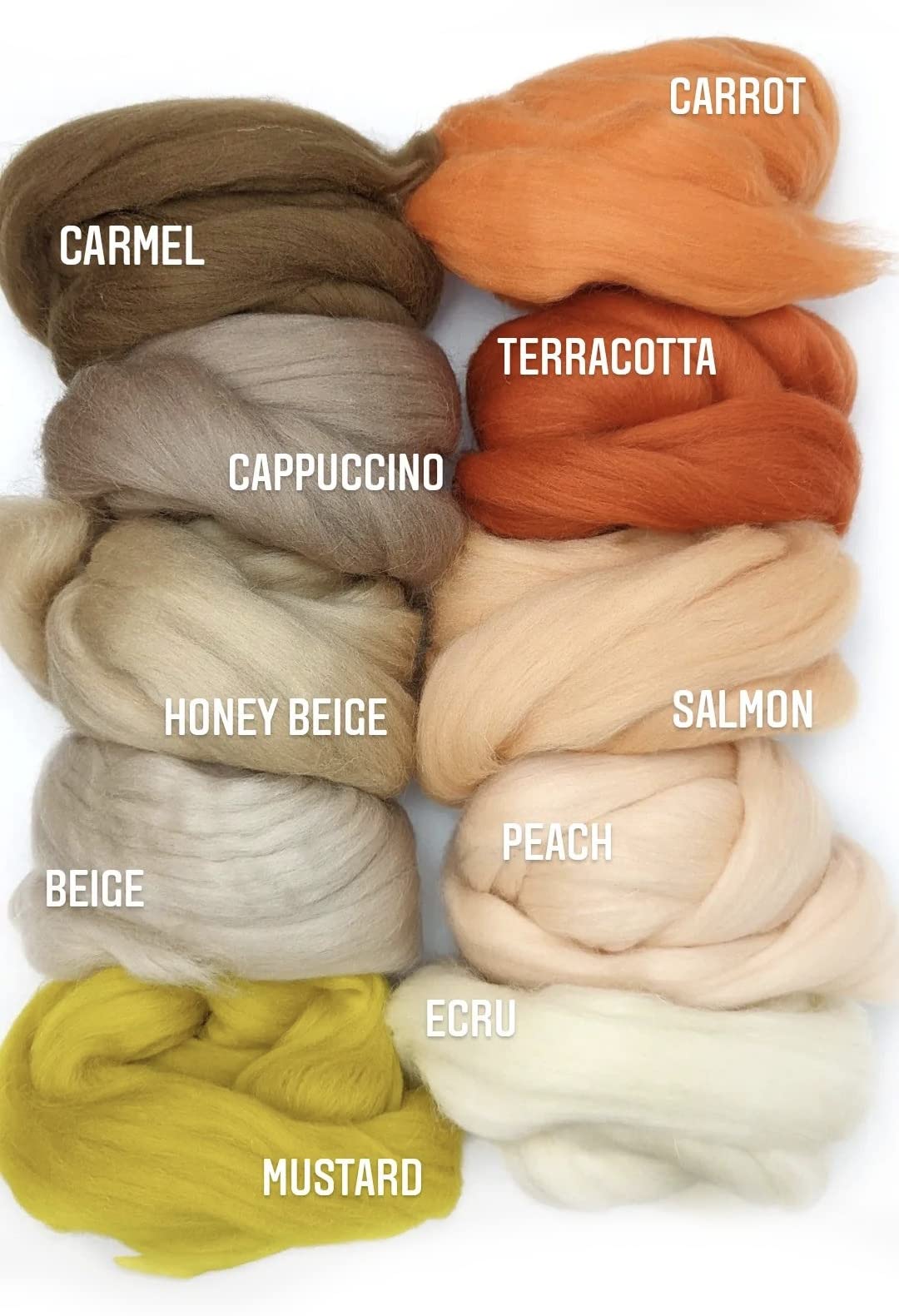 Merino Wool - Mustard - for arm Knitting Merino Blanket Weaving Felting Jumbo Yarn Giant Wool Soft 50g (0.11lb) - Image 3
